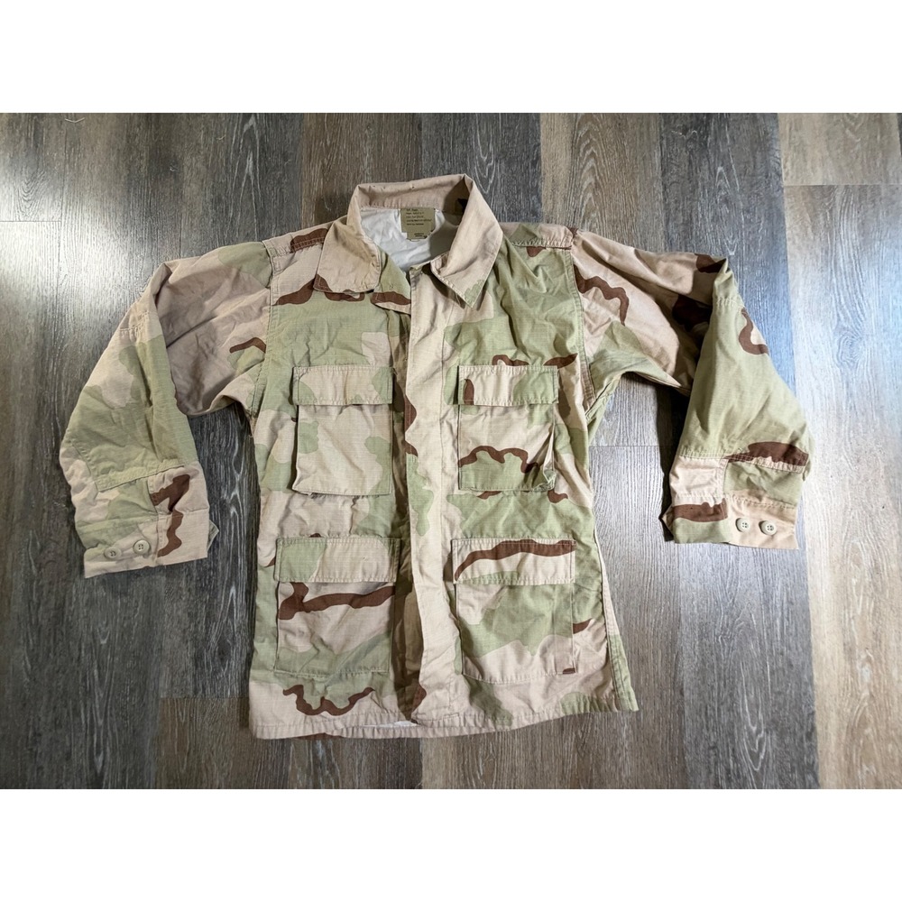 US Military BDU Field Jacket Mens Small Regular Desert Camo Ripstop Coat 5653